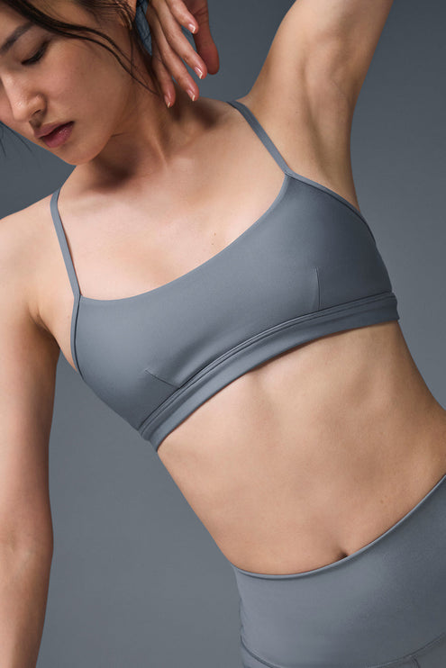 alo Women's Airlift Intrigue Bra - Steel Grey