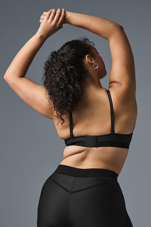alo Women's Airlift Line Up Bra - Black