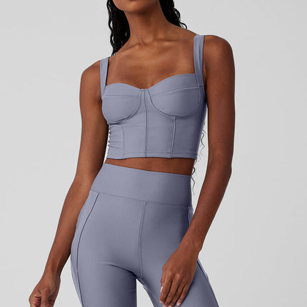 alo Women's Airlift Winter Warm Cropped Supermoto Tank - Fog