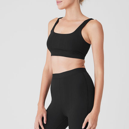 alo Women's Run It Back Bra - Black