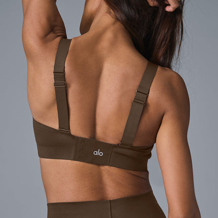 alo Women's Airlift Strength Bra - Espresso