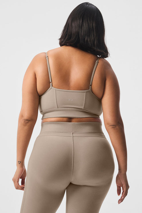 alo Women's Alosoft Head Start Bra - Gravel