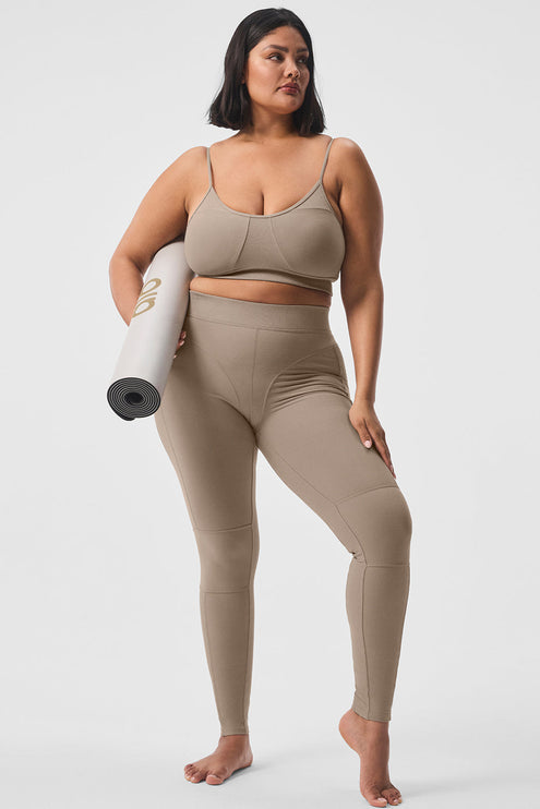 alo Women's Alosoft Head Start Bra - Gravel
