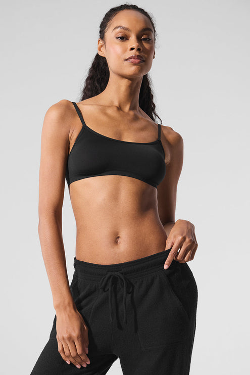 alo Women's Sheer Glow Bra - Black