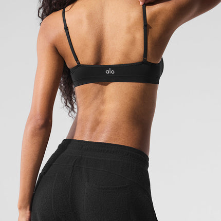 alo Women's Sheer Glow Bra - Black