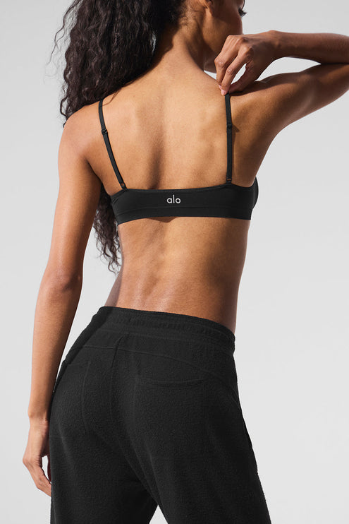 alo Women's Sheer Glow Bra - Black