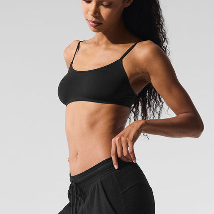 alo Women's Sheer Glow Bra - Black