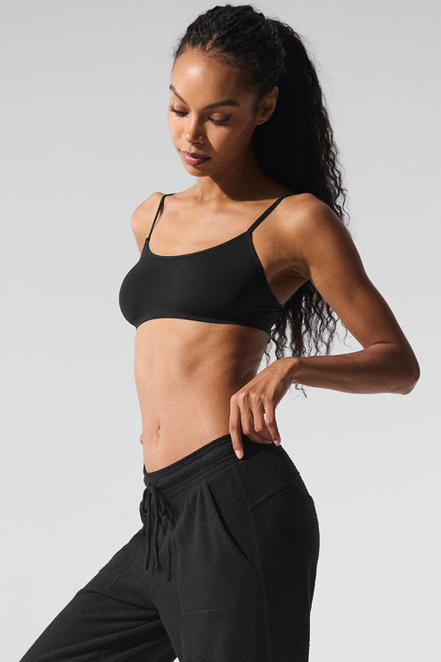 alo Women's Sheer Glow Bra - Black