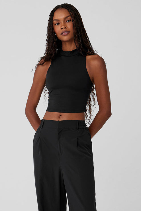 alo Women's Alosoft Top That Bra Tank - Black