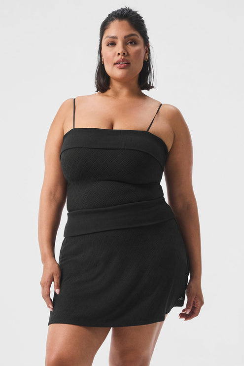 alo Women's Doubles Only Bra Tank - Black