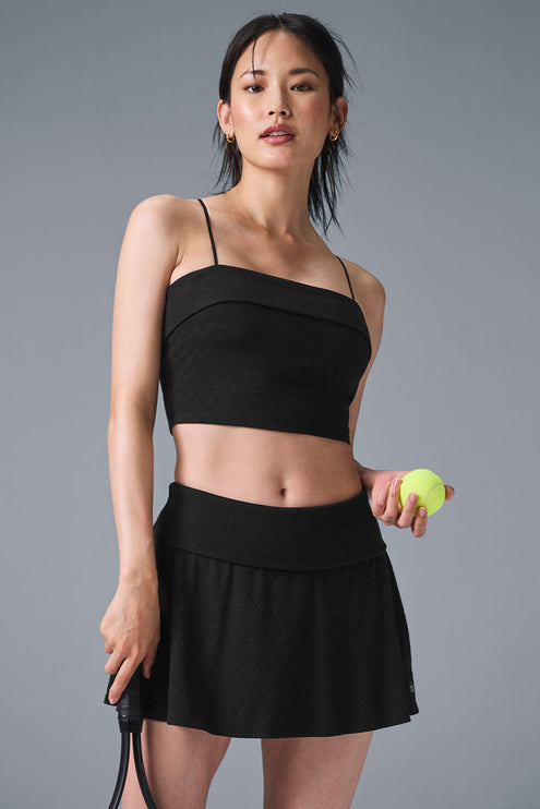 alo Women's Doubles Only Bra Tank - Black
