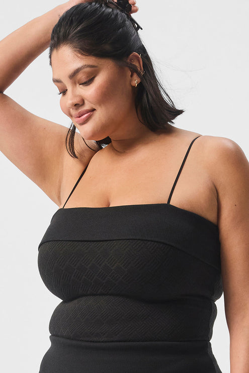alo Women's Doubles Only Bra Tank - Black