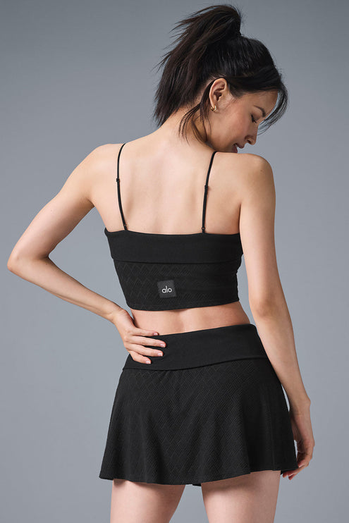 alo Women's Doubles Only Bra Tank - Black