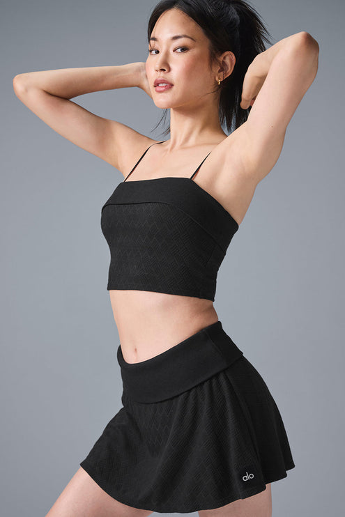 alo Women's Doubles Only Bra Tank - Black