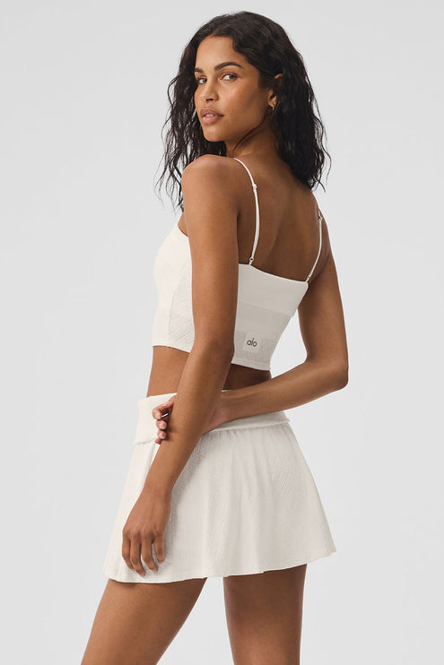 alo Women's Doubles Only Bra Tank - Ivory