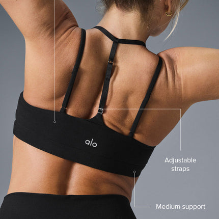 alo Women's Alosoft Spotlight Bra - Black