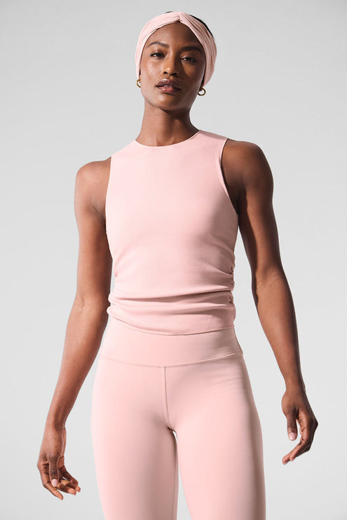 alo Women's Ribbed En Pointe Tank - Pink Quartz