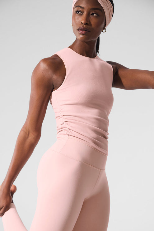 alo Women's Ribbed En Pointe Tank - Pink Quartz