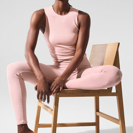 alo Women's Ribbed En Pointe Tank - Pink Quartz