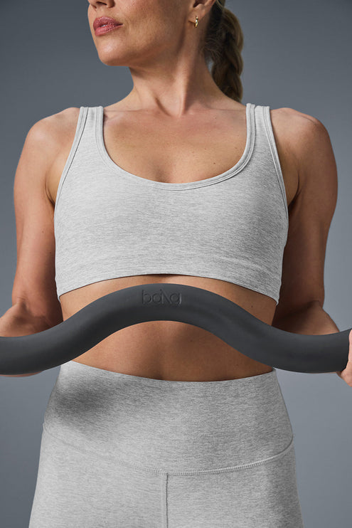 alo Women's Alosoft Center Stage Bra - Athletic Heather Grey