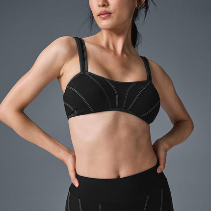 alo Women's Alosoft Sunray Bra - Black/White