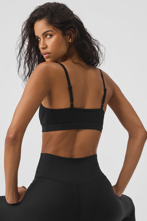 alo Women's Mesh Dream Glow Bra - Black