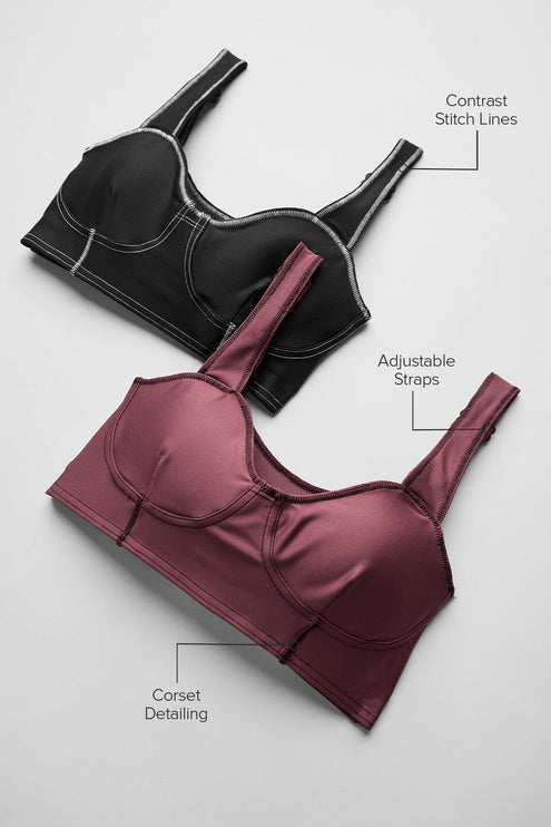 alo Women's Airlift Redefine Bra - Black/White