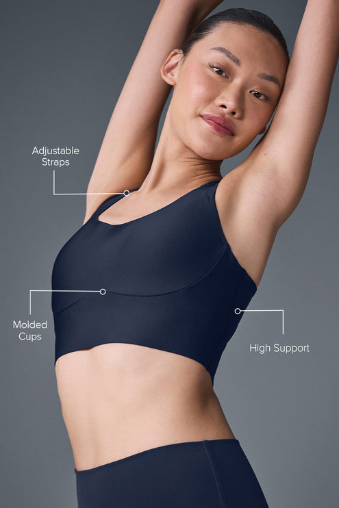 alo Women's Airlift Empower Bra - Navy