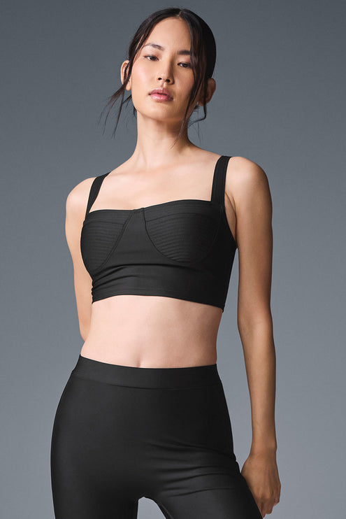 alo Women's Airlift Turn It Up Bra Tank - Black