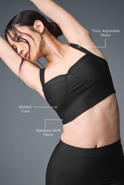 alo Women's Airlift Turn It Up Bra Tank - Black