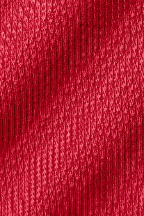 alo Women's Ribbed Mesmerize Bra Tank - Bold Red