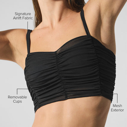 alo Women's Airlift Mesh Cherish Bra - Black