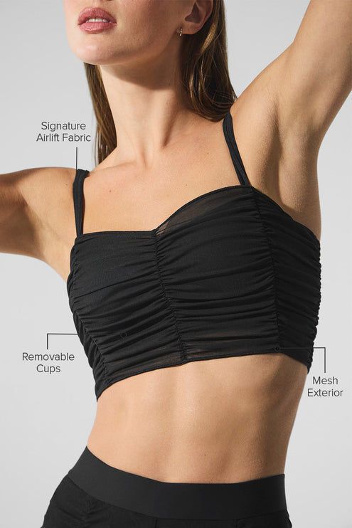 alo Women's Airlift Mesh Cherish Bra - Black