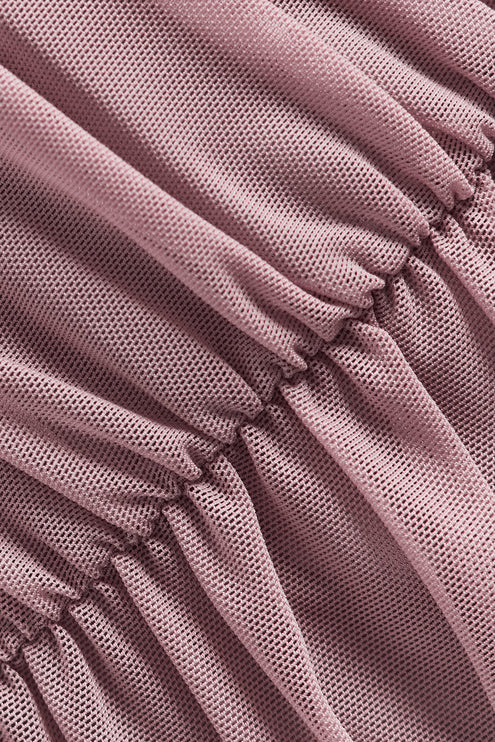 alo Women's Airlift Mesh Cherish Bra - Smoky Quartz