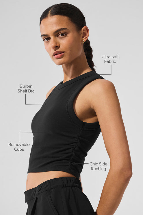 alo Women's Sway Bra Tank - Black