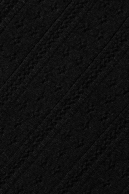 alo Women's Pointelle Sweater Be Mine Bra - Black