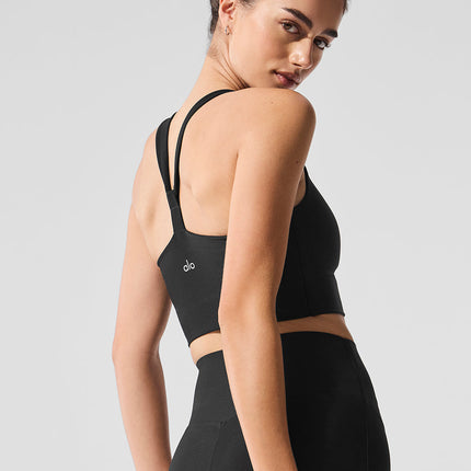 alo Women's Airlift Sleek Bra Tank - Black
