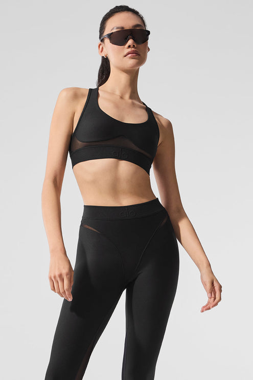 alo Women's Airlift Rebel Bra - Black