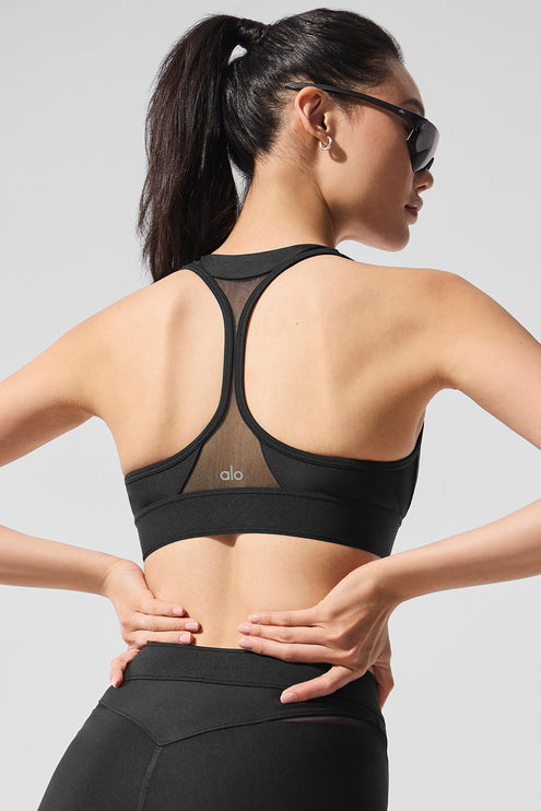 alo Women's Airlift Rebel Bra - Black