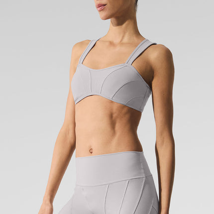 alo Women's Washed Alosoft Sunray Bra - Grey Sky Wash
