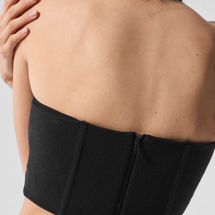 alo Women's Polar Fleece Corset - Black