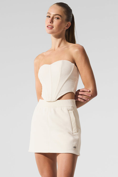 alo Women's Polar Fleece Corset - Ivory