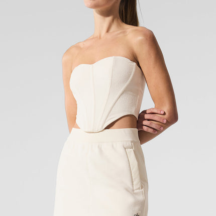 alo Women's Polar Fleece Corset - Ivory