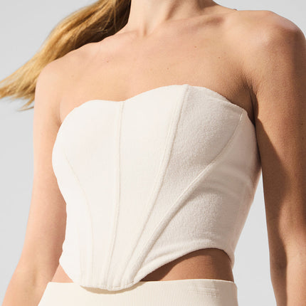 alo Women's Polar Fleece Corset - Ivory