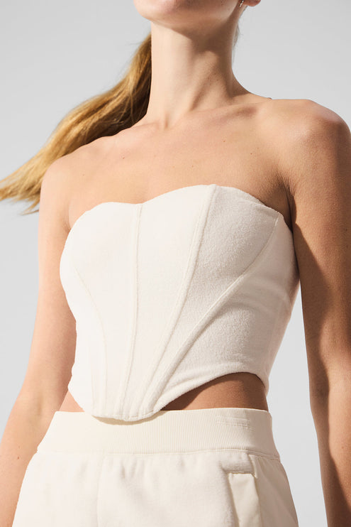 alo Women's Polar Fleece Corset - Ivory
