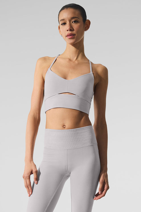 alo Women's Washed Alosoft Highlight Bra - Grey Sky Wash