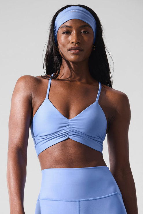alo Women's Airlift Divine Bra - Crystal Clear Blue