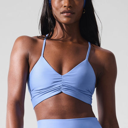 alo Women's Airlift Divine Bra - Crystal Clear Blue