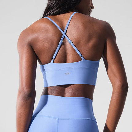 alo Women's Airlift Divine Bra - Crystal Clear Blue