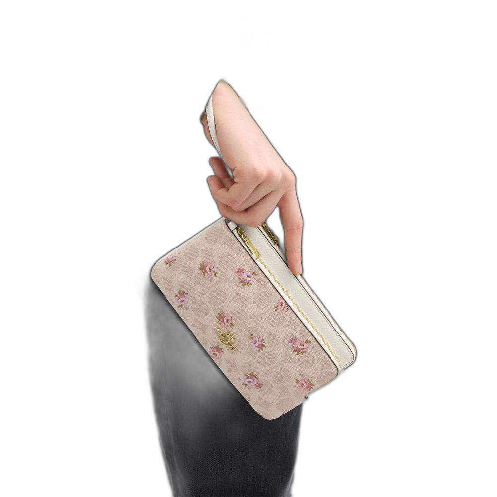 Coach CAR09 Double Zip Wallet 花柄 COACH® Outlet | Double Zip Wallet With Signature Canvas With